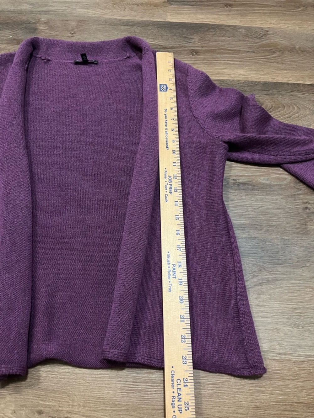 Eileen Fisher Merino Wool Shawl Collar Cardigan | Plum | Petite Large - Picture 6 of 9